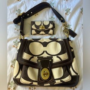 Authentic Coach Bag with Matching Wallet